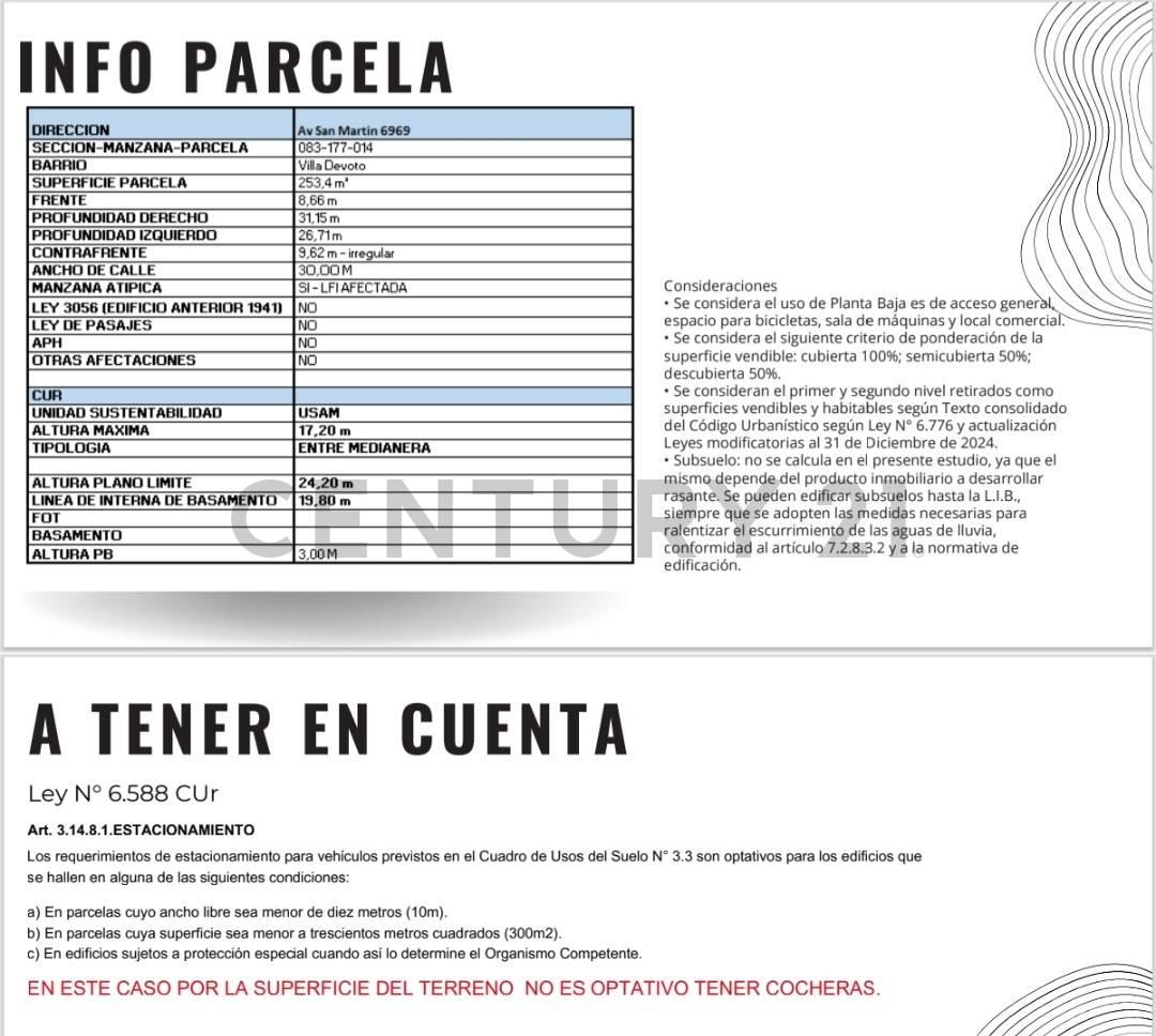 Lote en Devoto sobre Av San Martín y Av. Mosconi — foto 1