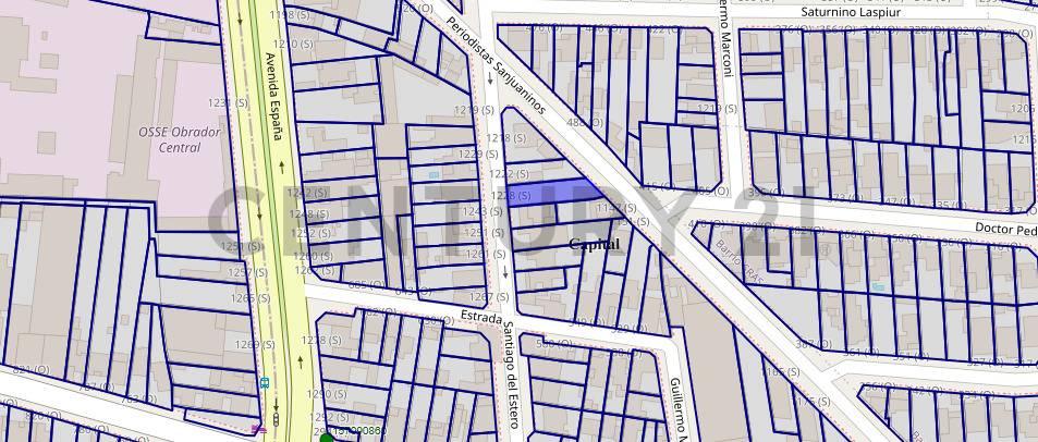 Lote de 415mts2 con frente a dos calles, Santiago del Estero y Periodistas Sanjuaninos - Capital — foto 1