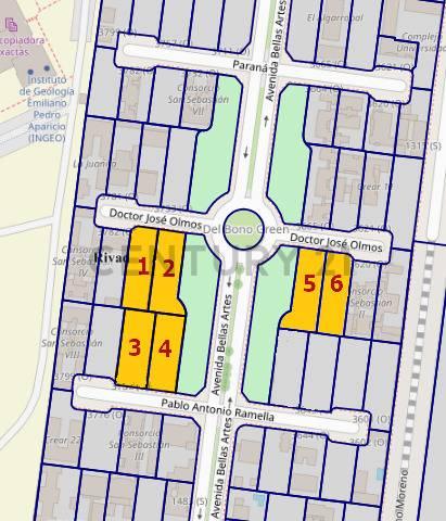 Venta 6 terrenos de 650m2 c/u, Barrio del Bono Green / 15m de frente — foto 1