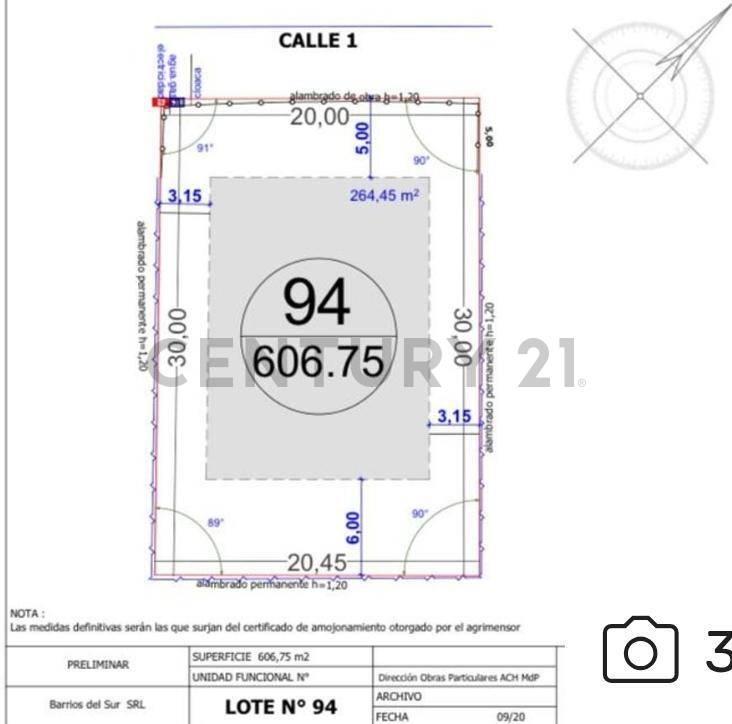 Venta lote en Arenas Chico de 607 m2 — foto 1