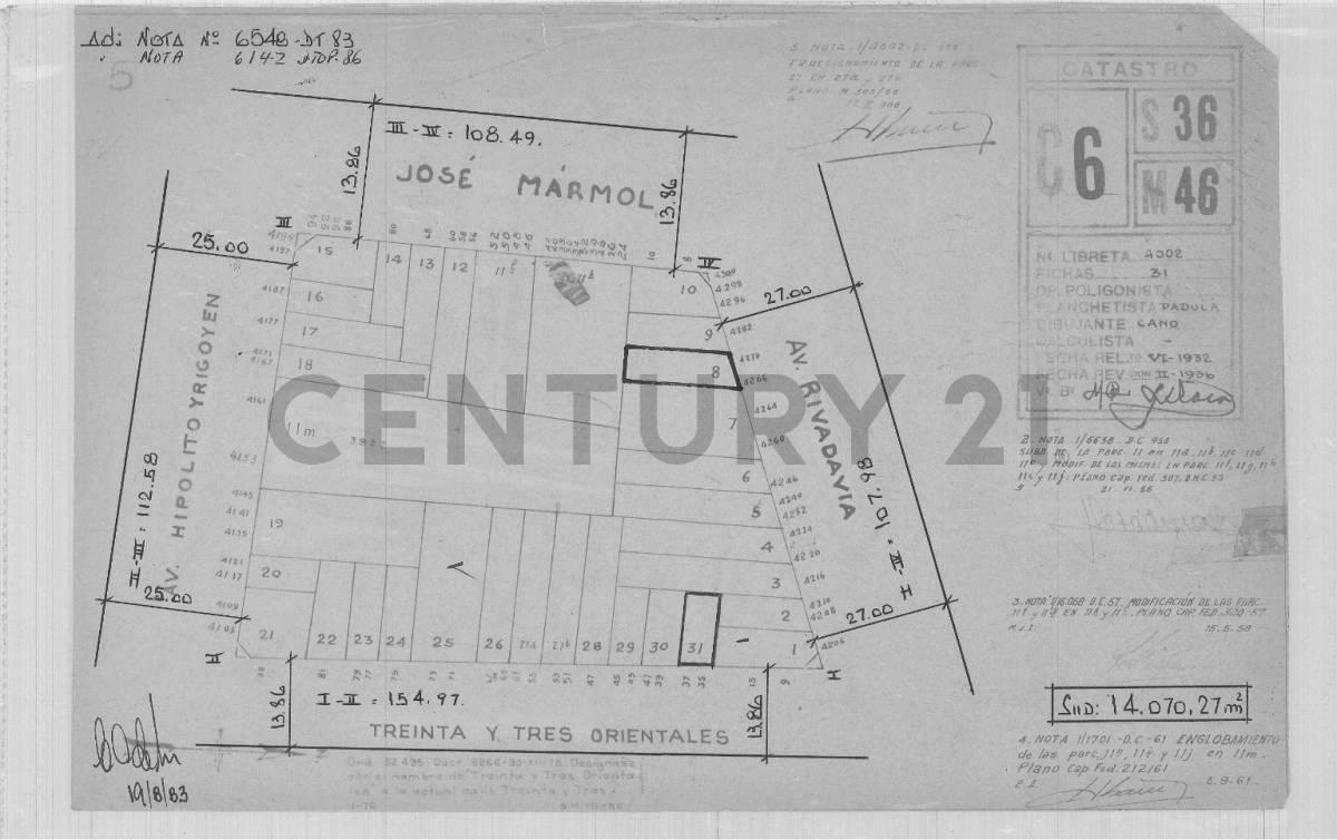 LOTE EN 33 ORIENTALES Y AV, RIVADAVIA. ZONA LIMITE ALMAGRO, — foto 1