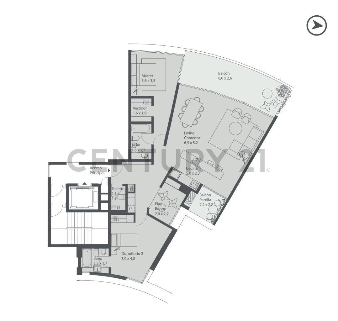 OCEANA Nordelta 3 ambientes y medio con 2 cocheras en venta — foto 1