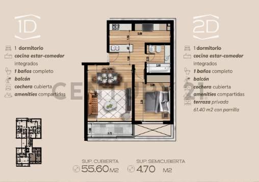 VENTA, Departamento de 1 dormitorio con terraza privada de Pozo, CITY BELL — foto 1
