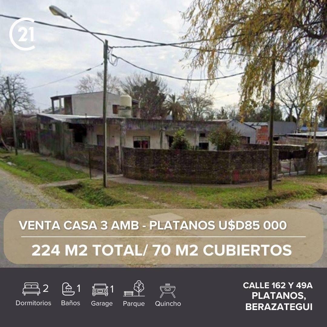 Venta de Casa 3 AMBIENTES Platanos, Berazategui — foto 1