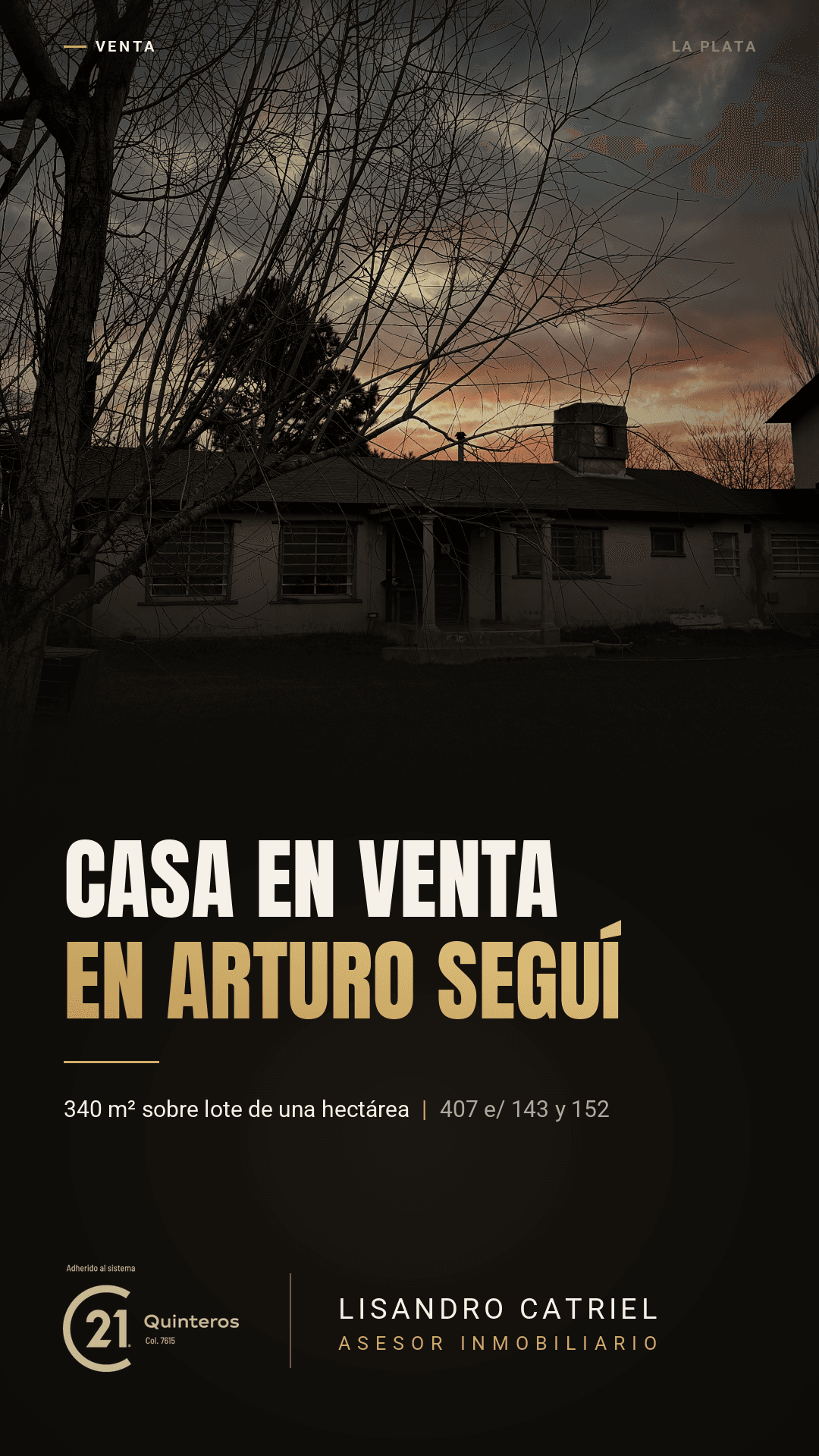 CASA EN VENTA | ARTURO SEGUI | 407 e/ 143 y 152 — foto 1