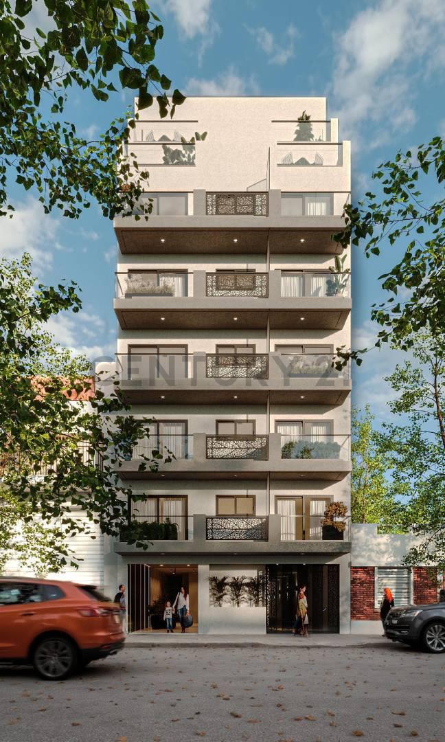 Venta departamento en desarrollo 2 ambientes en Villa del Parque con patio — foto 1