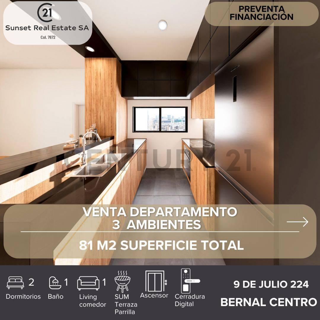 VENTA DEPARTAMENTO 3 AMBIENTES BERNAL CENTRO — foto 1