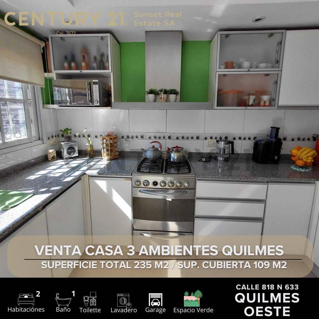 VENTA CASA 3 AMBIENTES + COCHERA QUILMES OESTE — foto 1