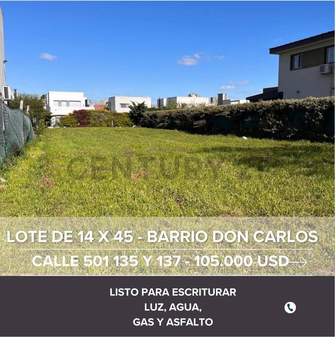 Venta lote en Barrio Don Carlos, José Hernandez, La Plata — foto 1