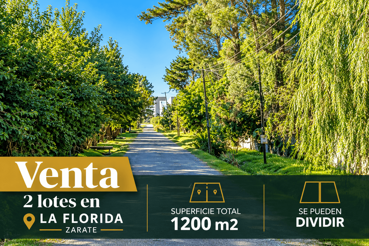 OPORTUNIDAD DOBLE LOTE EN VENTA EN LA FLORIDA ZARATE — foto 1
