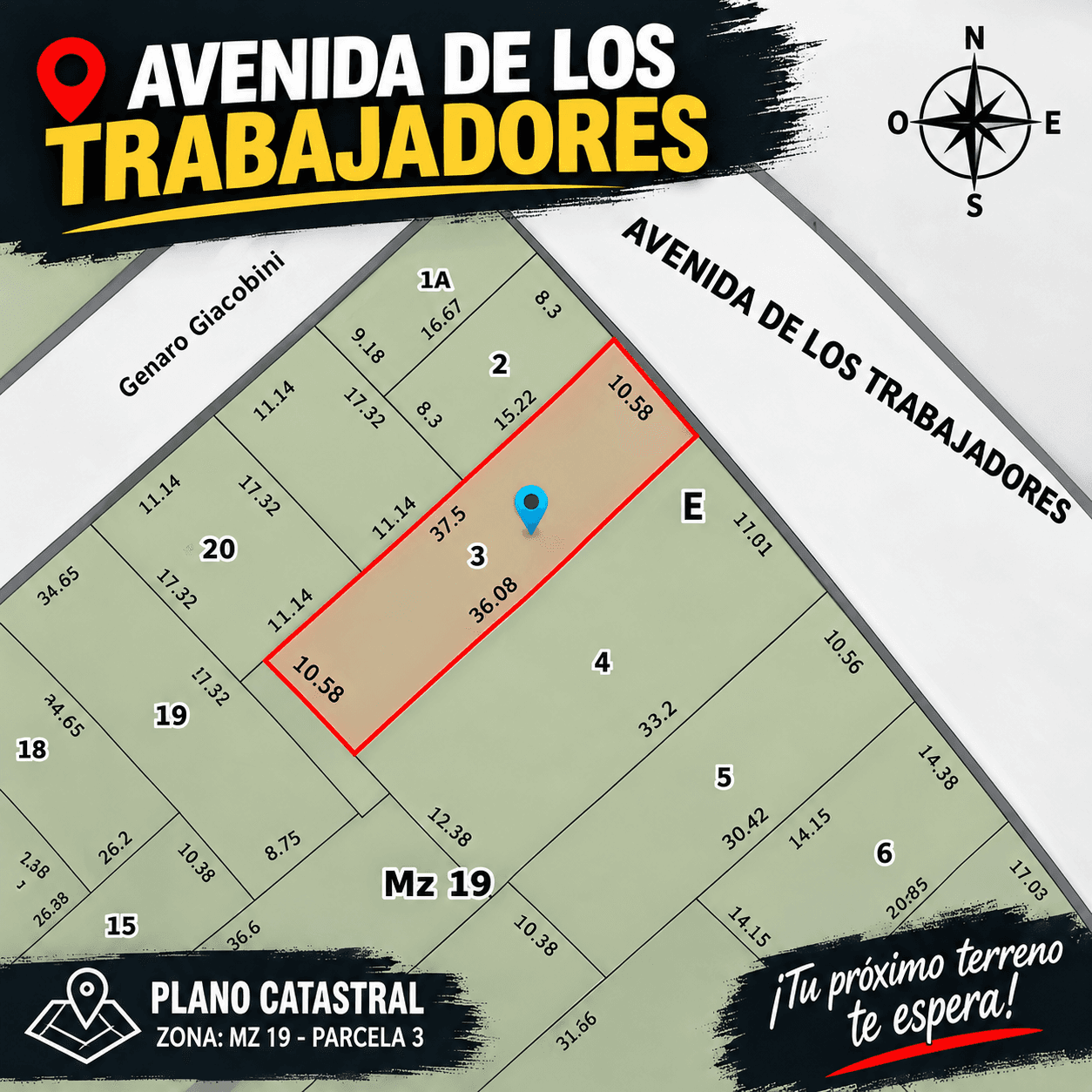 LOTE DE 382 M2 PUNTA MOGOTES SOBRE AV.DE LOS TRABAJADORES — foto 1
