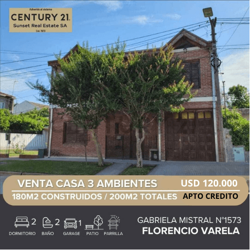 VENTA CASA 3 AMBIENTES FLORENCIO VARELA — foto 1