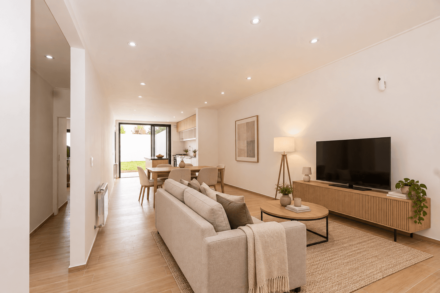Venta de casa a estrenar de tres dormitorios y parque, La Plata — foto 1